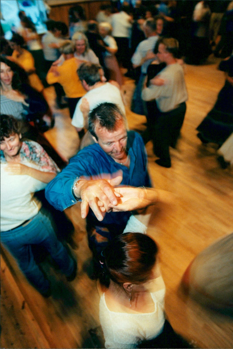 Dance. Music by Siljan 1998. Ovanmyra village cottage - Vintage Photograph