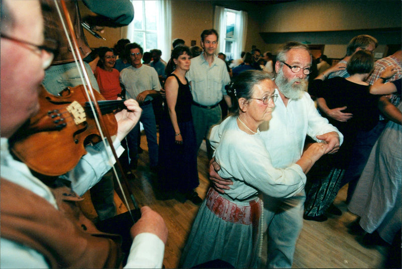 Dance: Music by Siljan 1998. Ovanmyra village cottage - Vintage Photograph