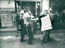 Kurdish protest at West German aviation office. - Vintage Photograph