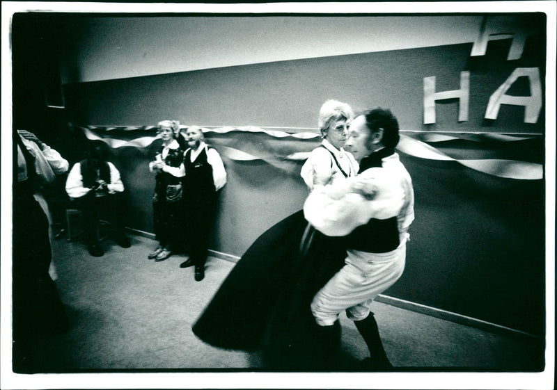 Dancers perform 'Hambo' dance - Vintage Photograph