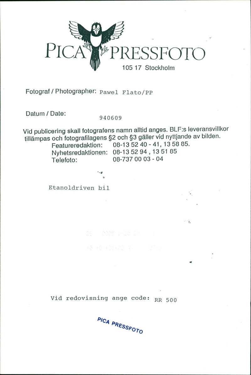 The cars. Ethanol-powered car - Vintage Photograph