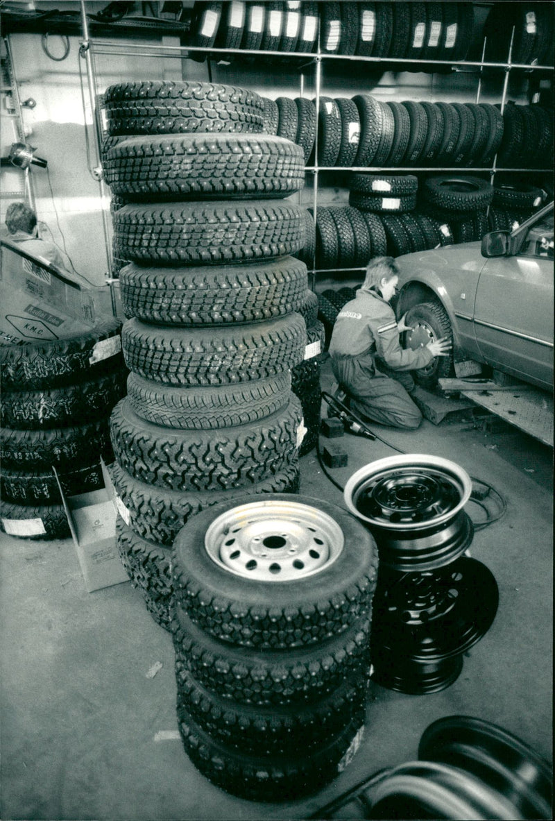 Car Tires - Vintage Photograph