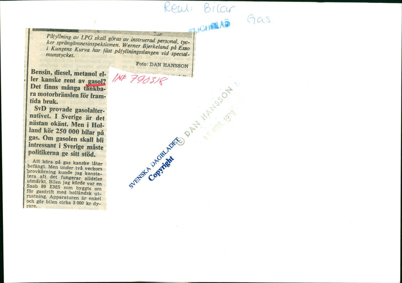 Gas-fuelled cars. - Vintage Photograph