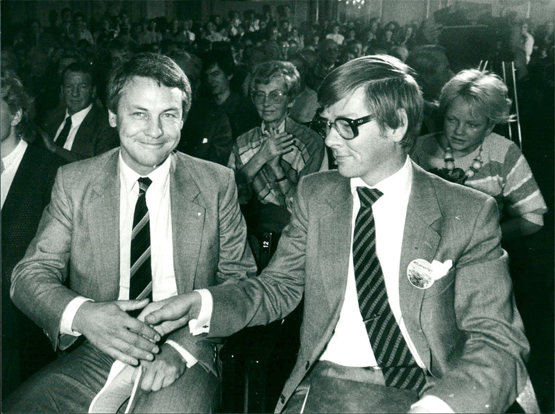 Ola Ullsten and Bengt Westerberg, Swedish politicians. - Vintage Photograph