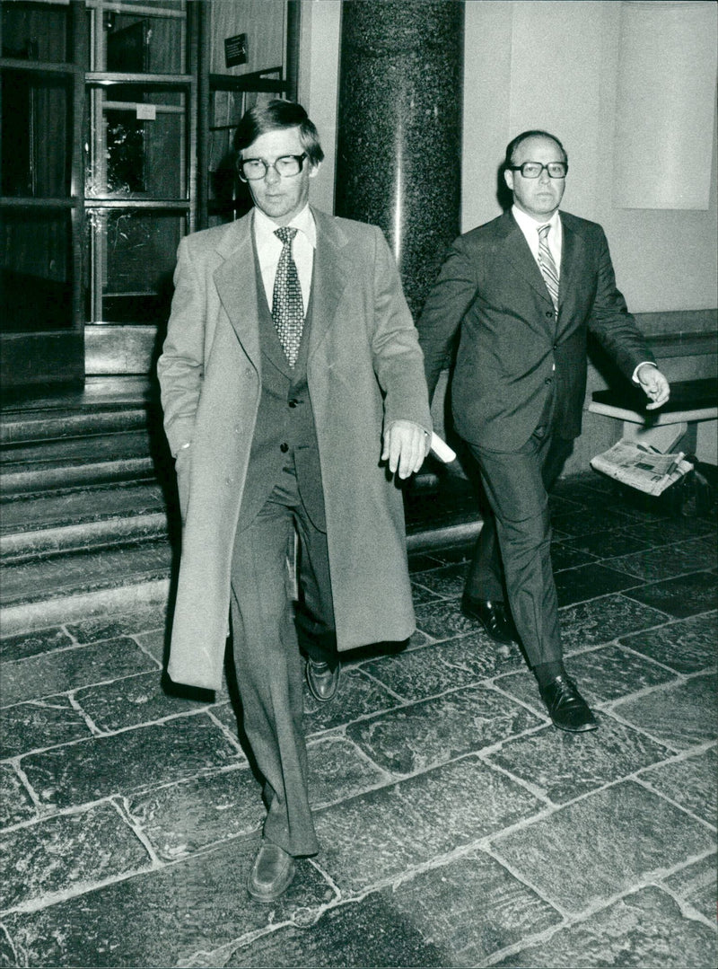 Ola Ullsten and Hans Blix, Swedish politicians. - Vintage Photograph