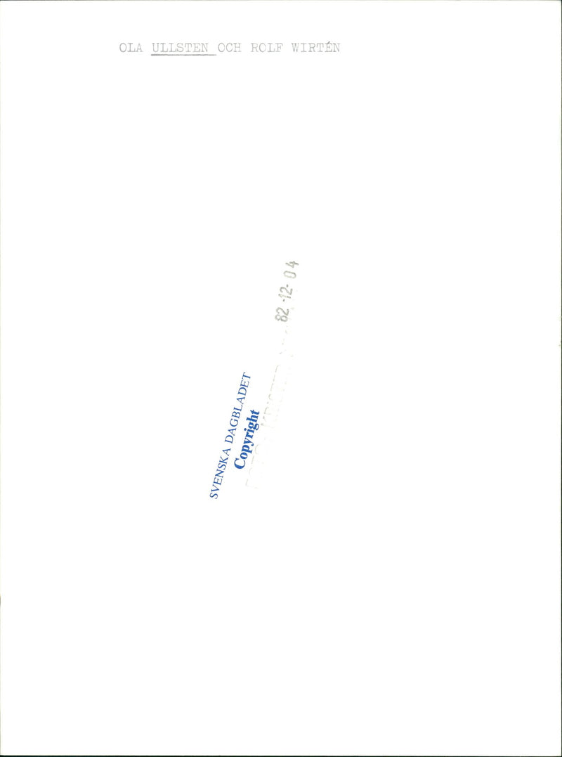 Ola Ullsten and Rolf Wirtén, Swedish politicians. - Vintage Photograph