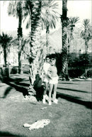 Swedish model Cécilia Rodhe and Tennis player Yannick Noah. - Vintage Photograph