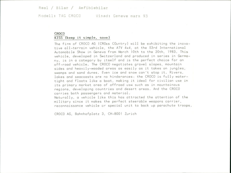 Amphibious cars. - Vintage Photograph