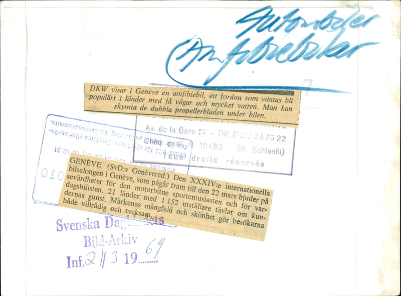 Amphibious cars. - Vintage Photograph