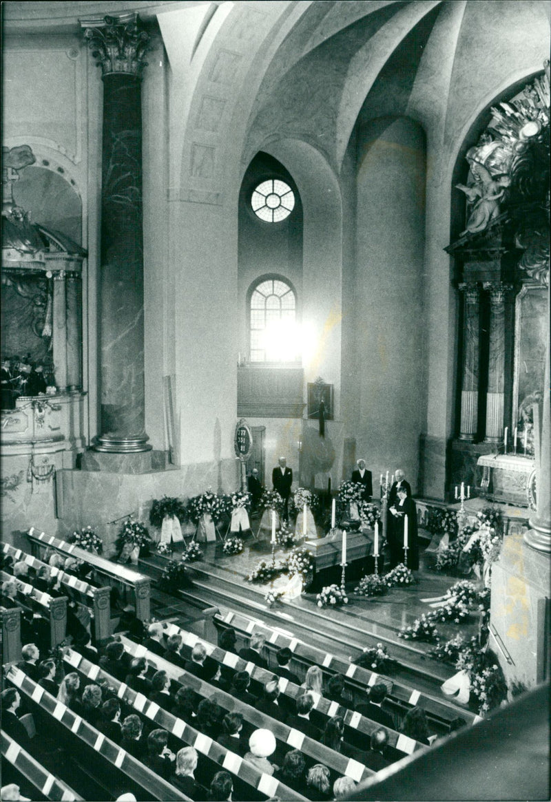 Georg Rydeberg, Swedish actor, his funeral. - Vintage Photograph