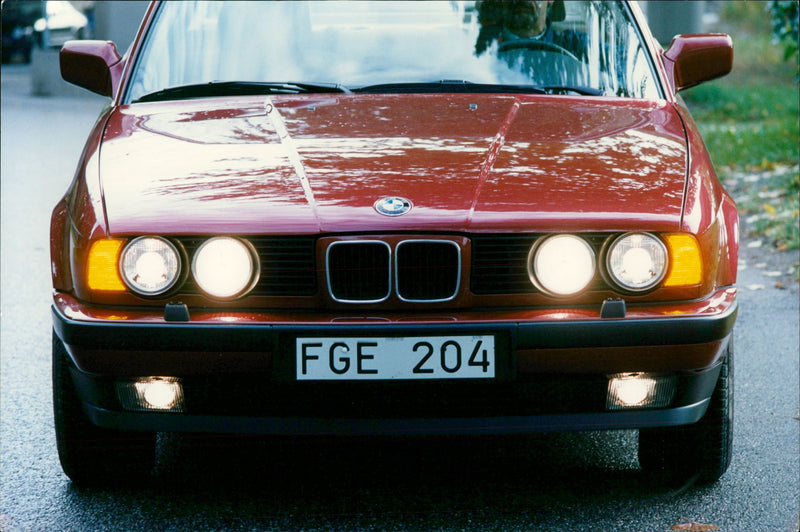 Red BMW '91 - Vintage Photograph