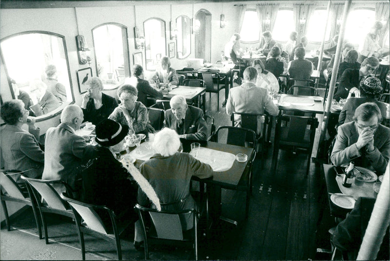 Lunch eater at Mälardrottningen - Vintage Photograph