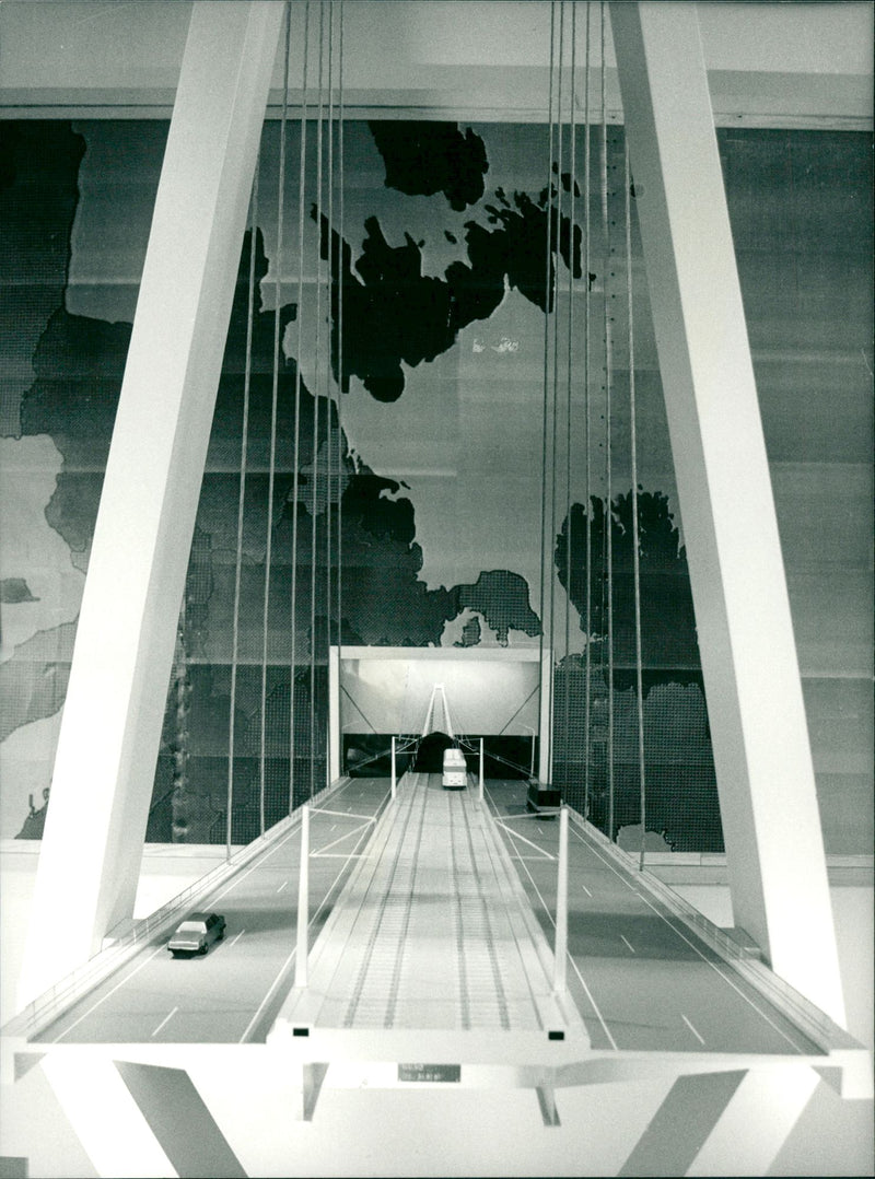 Model of Öresund Bridge - Vintage Photograph