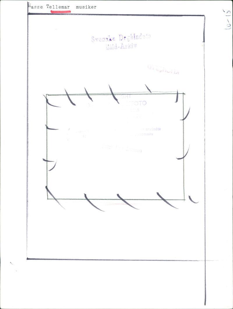 Hasse Tellemar, Musician in Stockholm. - Vintage Photograph