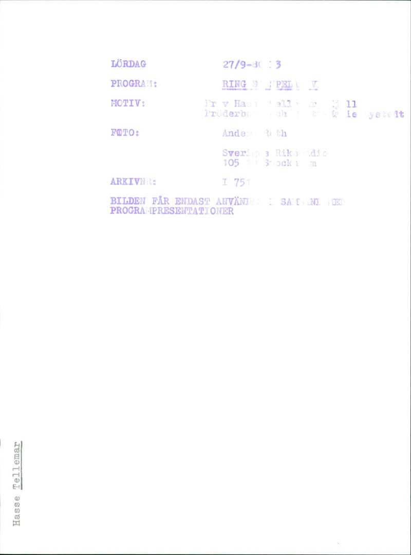 Hasse Tellemar, Musician in Stockholm. - Vintage Photograph