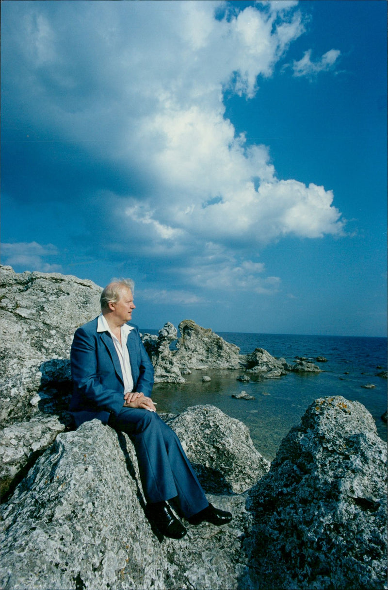 Bo Setterlind, Swedish writer and poet - Vintage Photograph