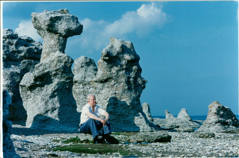 Bo Setterlind, Swedish writer and poet - Vintage Photograph