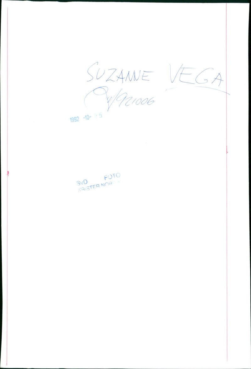 Suzanne Vega, an American singer-songwriter - Vintage Photograph