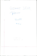 Suzanne Vega, an American singer-songwriter - Vintage Photograph