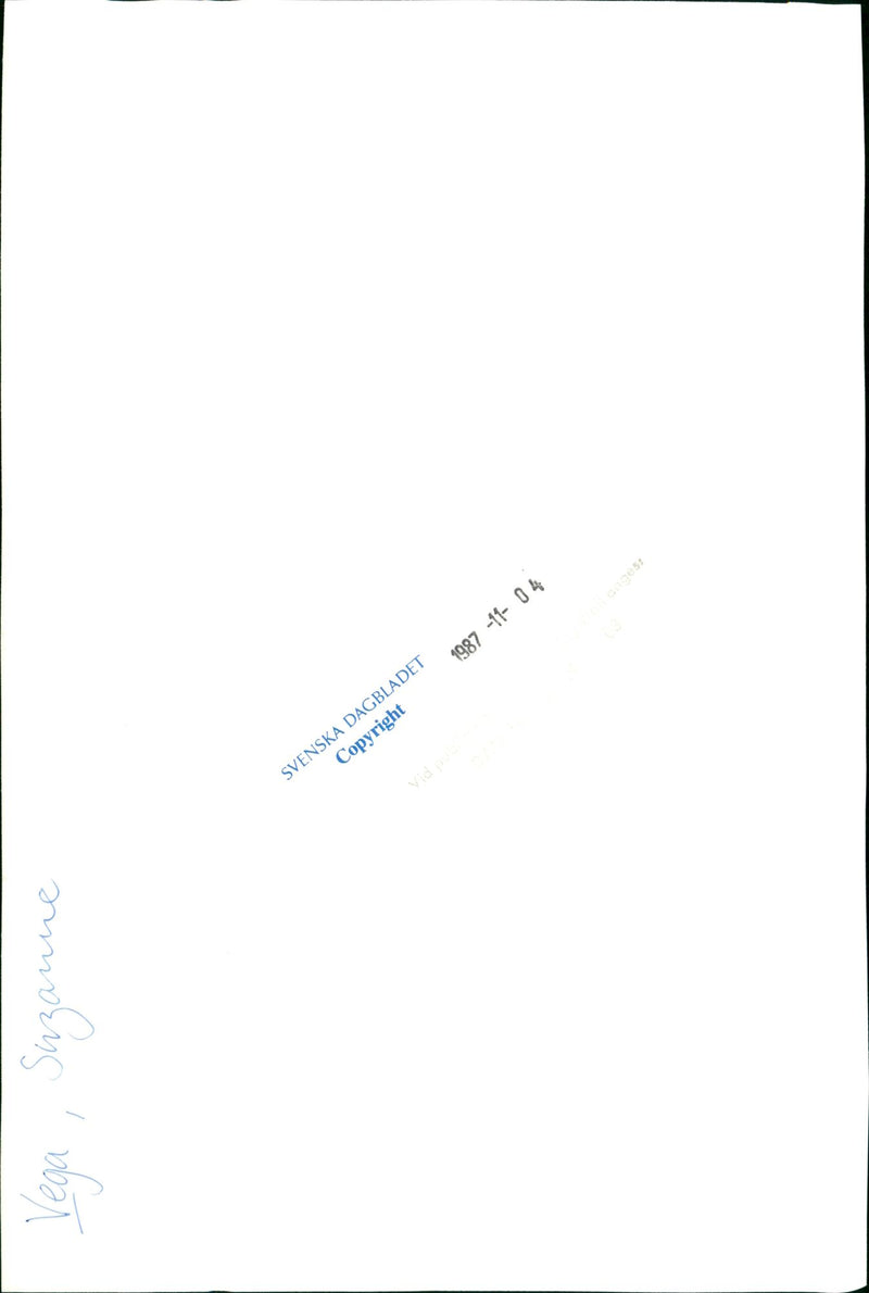 Suzanne Vega, an American singer-songwriter - Vintage Photograph