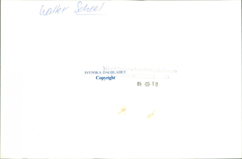 Scheel, Walter Politician - Vintage Photograph