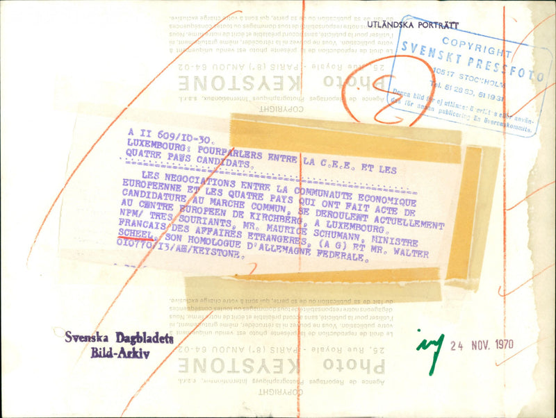 Scheel, Walter Politician - Vintage Photograph