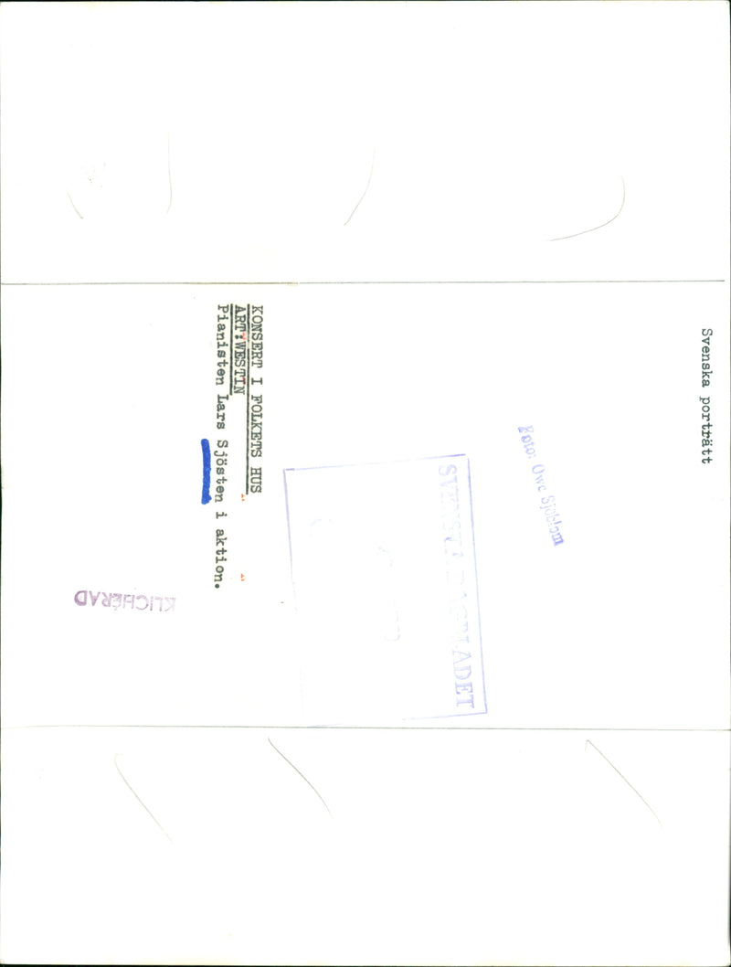 Lars Sjösten during the Concert In People's House - Vintage Photograph