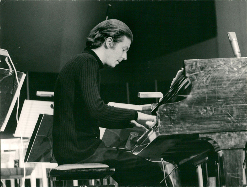 Lars Sjösten during the Concert In People's House - Vintage Photograph