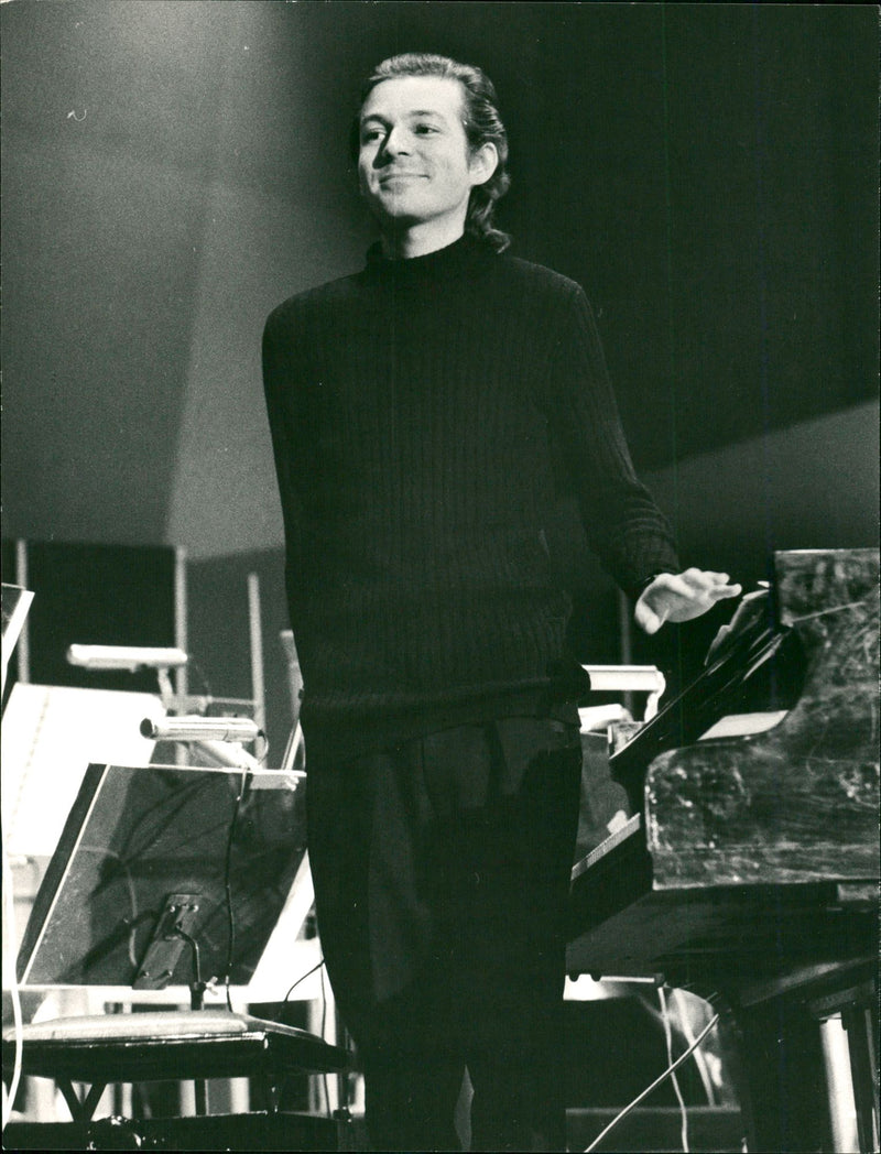 Lars Sjösten during the Concert in People's House - Vintage Photograph