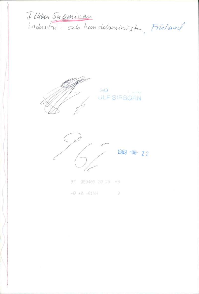 Ilkka Suominen, a Finnish politician from the National Coalition Party. - Vintage Photograph