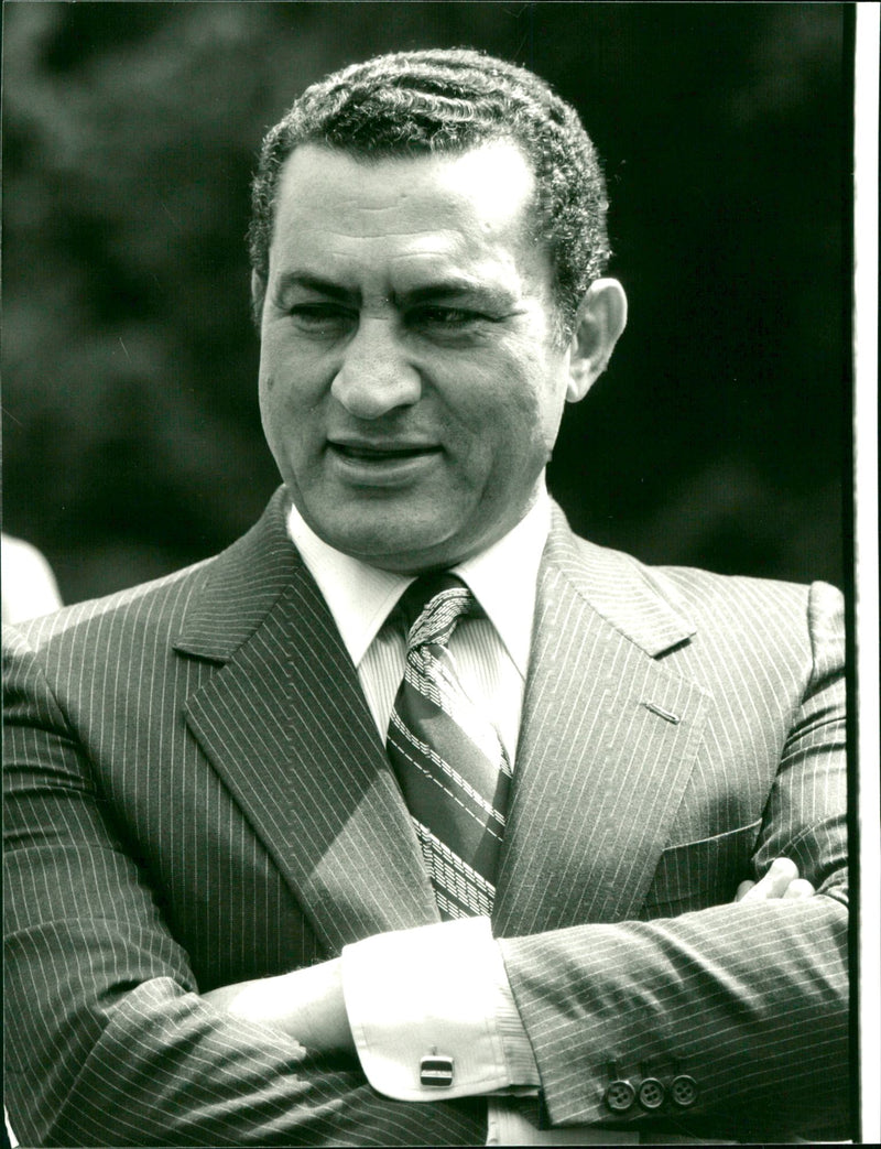 Hosni Mubarak, the Egypt Politician - Vintage Photograph