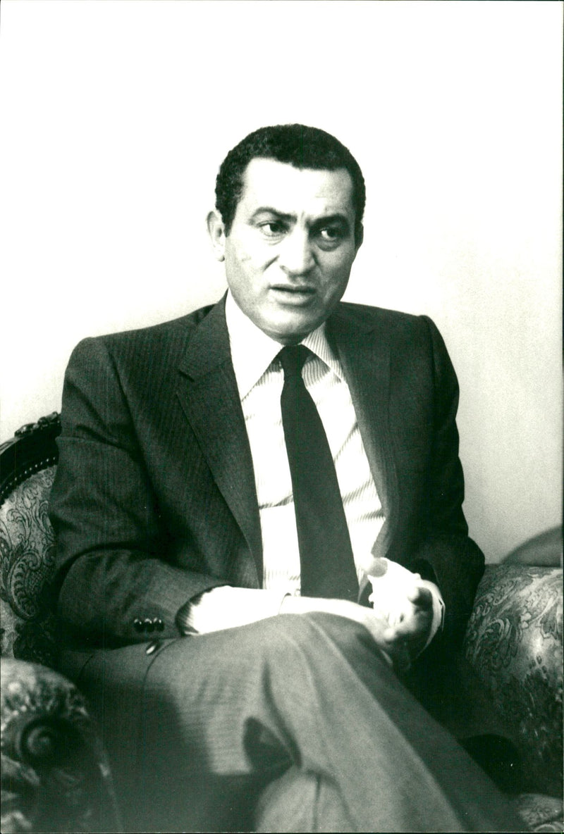 Hosni Mubarak, the Egypt Politician - Vintage Photograph