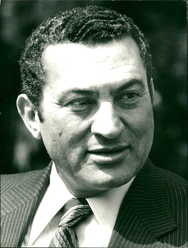 Hosni Mubarak, the Egypt Politician - Vintage Photograph