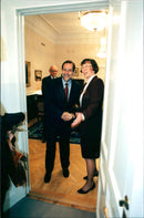 The Chief Minister Javier Solana meets with the Speaker Birgitta Dahl. - Vintage Photograph