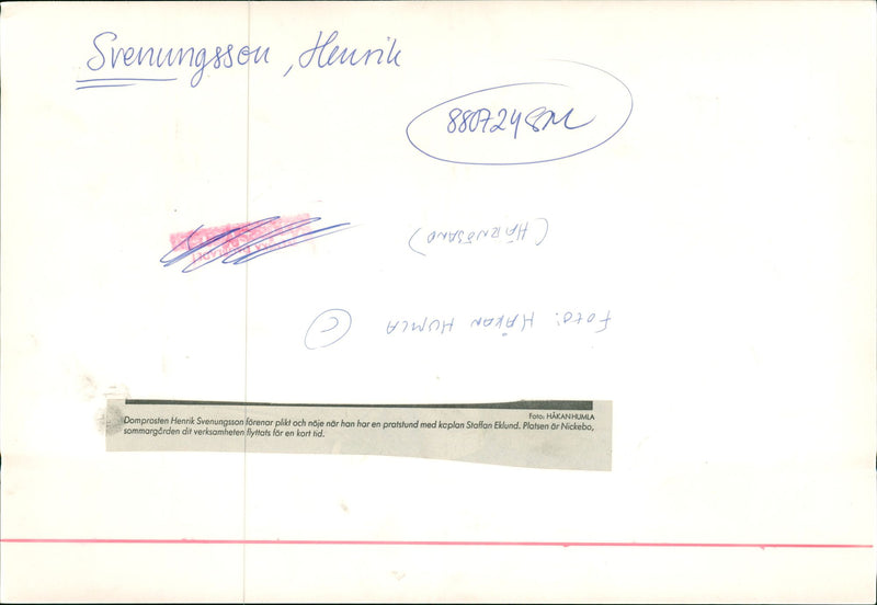Henrik Svenungsson and Staffan Eklund - Vintage Photograph