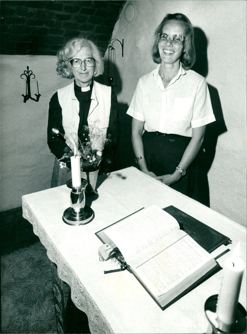Margit Sahlin with Madeleine Ahlstedt - Vintage Photograph