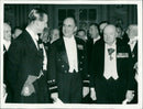 Left : The Duke of Edinburgh, Middle: general Ridgway, Right: Mr. Winston Churchill - Vintage Photograph