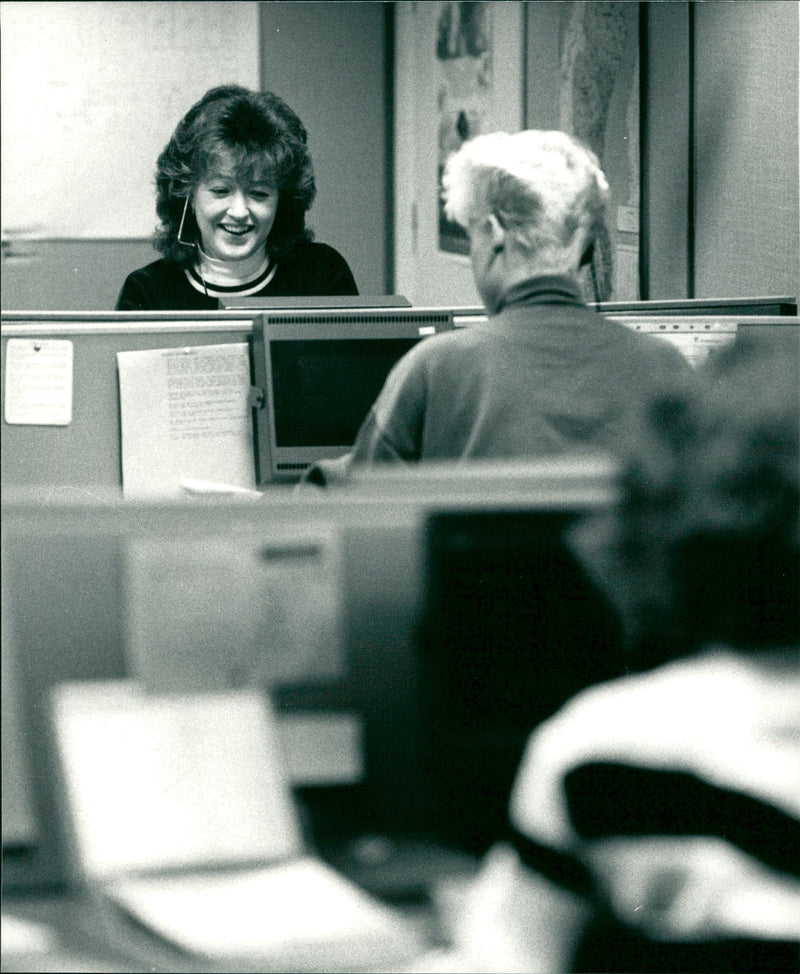 Helena Stromberg at Televerket. - Vintage Photograph