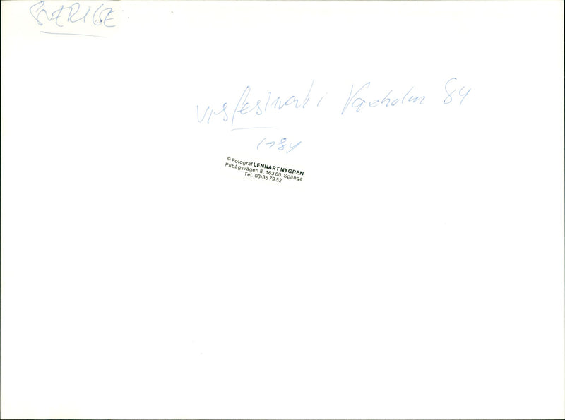 Heavy raining during Vaxholm music festival - Vintage Photograph