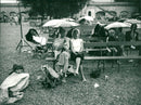 Heavy raining during Vaxholm music festival - Vintage Photograph