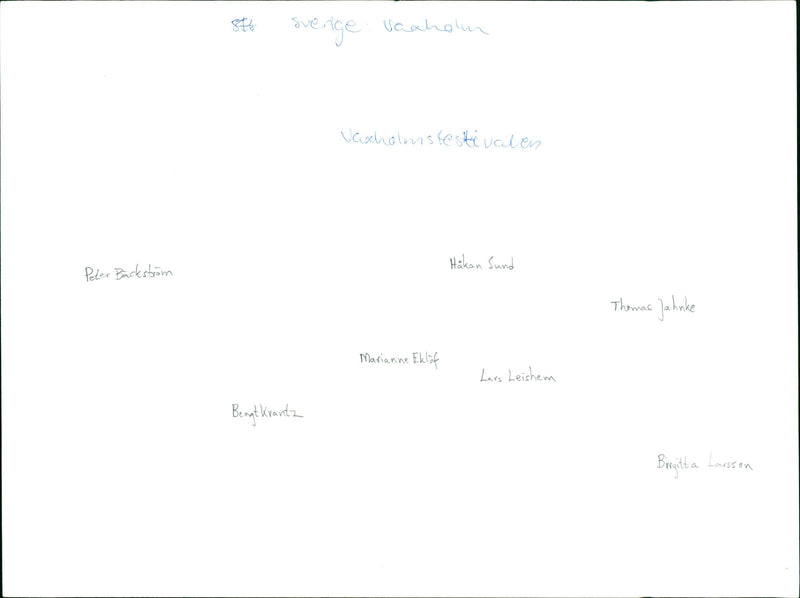 A group of celebrities during Vaxholm music festival - Vintage Photograph