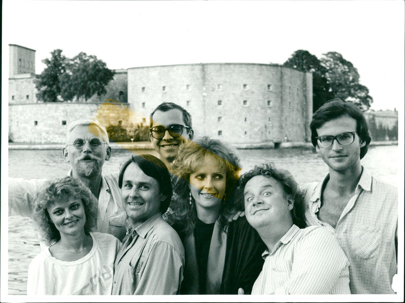 A group of celebrities during Vaxholm music festival - Vintage Photograph