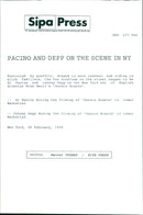 Al Pacino and Johnny Depp on the filming of Donnie Brasco - Vintage Photograph