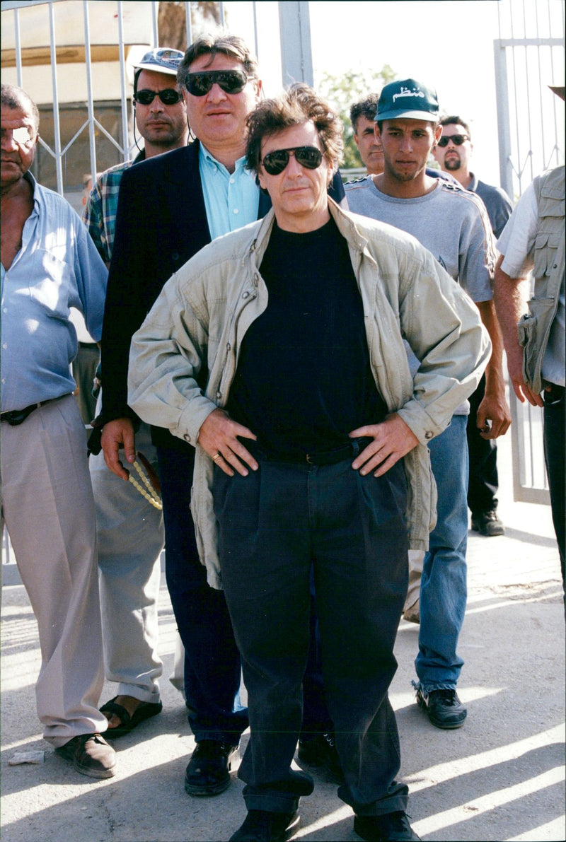 Al Pacino on the recording of the movie Man of the People - Vintage Photograph