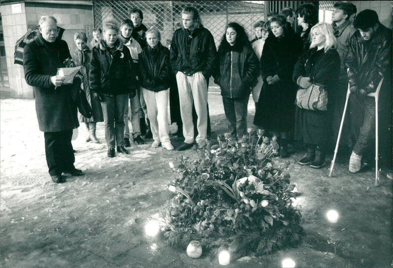 Prime Minister's of Sweden Olof Palme's death - murder scene - Vintage Photograph