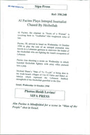 American actor Al Pacino is blindfolded for a scene in “Man of the People" shot in Israel. - Vintage Photograph