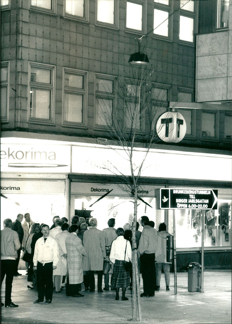 The intersection where Olof Palme was murdered. - Vintage Photograph