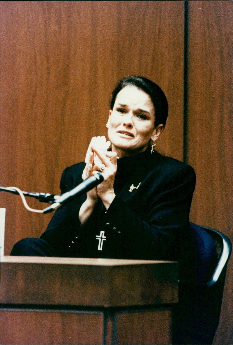 Denise Brown testifies about her sister's murder - Vintage Photograph