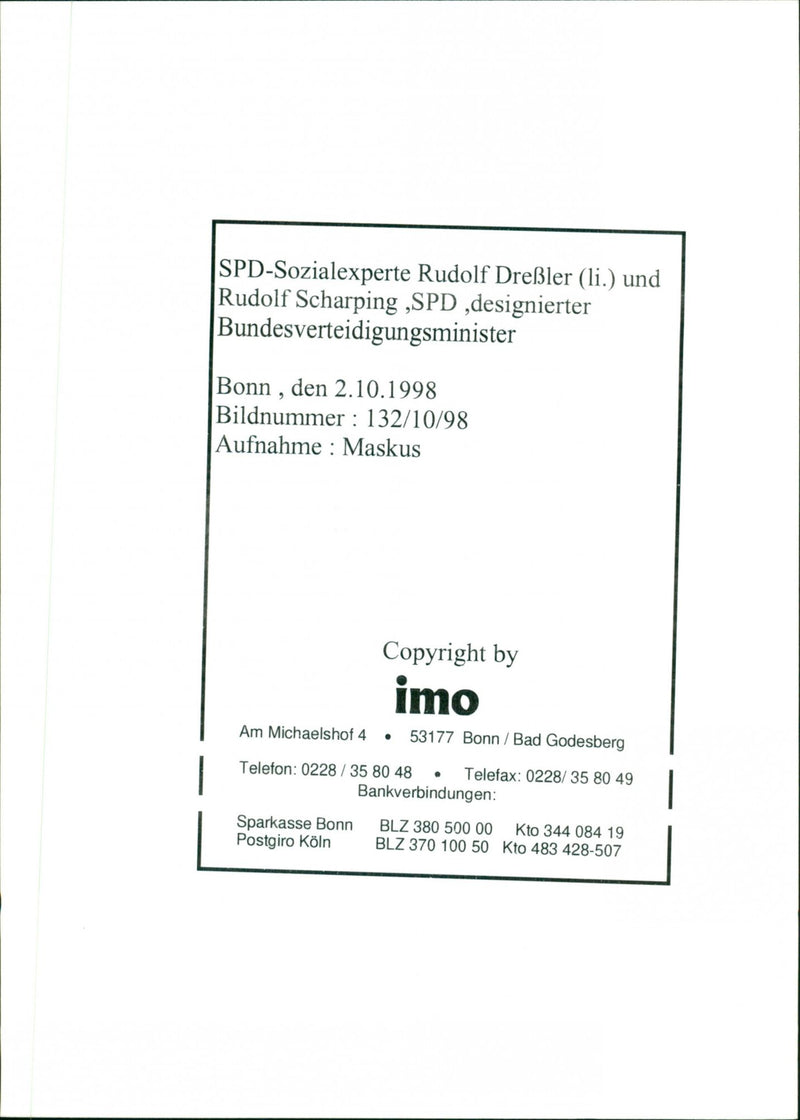 Politician Rudolf Scharping - Vintage Photograph