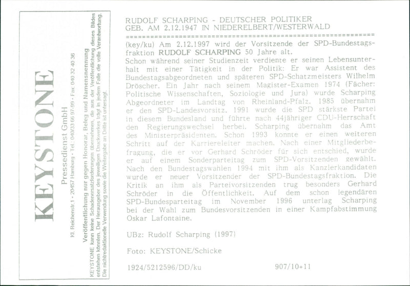 Politician Rudolf Scharping - Vintage Photograph